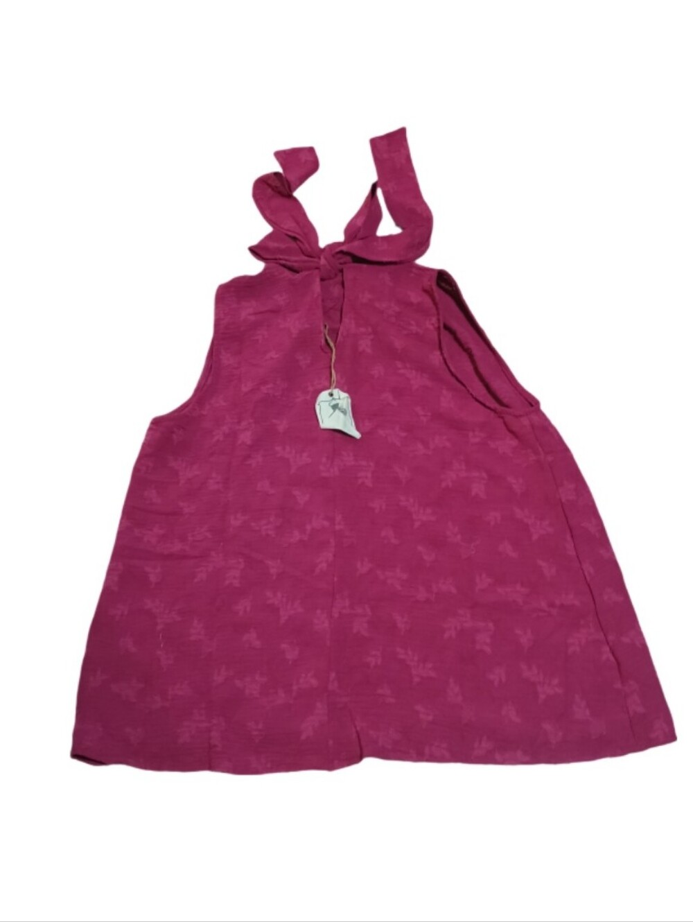 easel Tie-Shoulder Sleeveless Top - Magenta